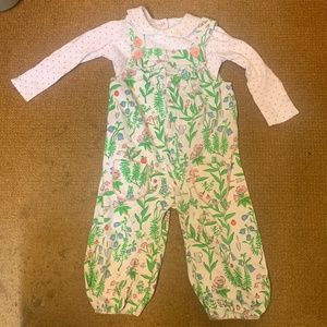 Baby Boden 12-18month Spring overalls with Collared Bodysuit